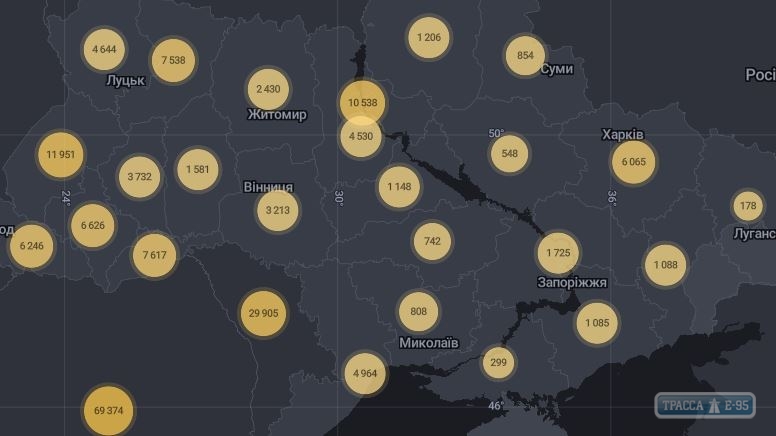 1637 случаев коронавируса выявлены за сутки в Украине, 93 - в Одесской области