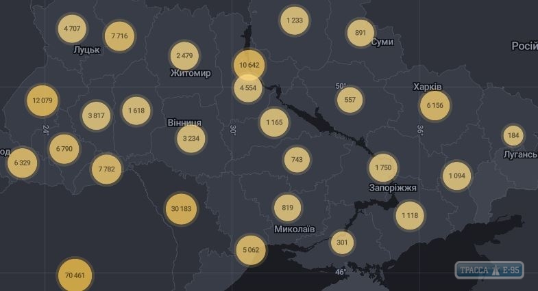 1464 случая коронавируса выявлены за сутки в Украине, 98 - в Одесской области