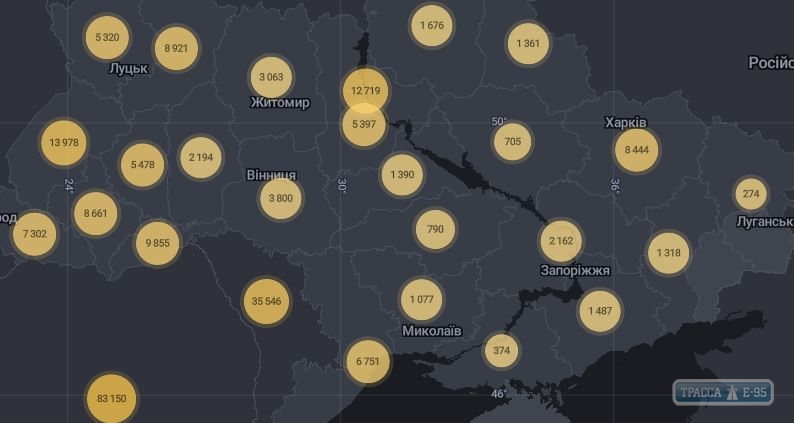 2438 случаев коронавируса выявлены за сутки в Украине, 214 - в Одесской области