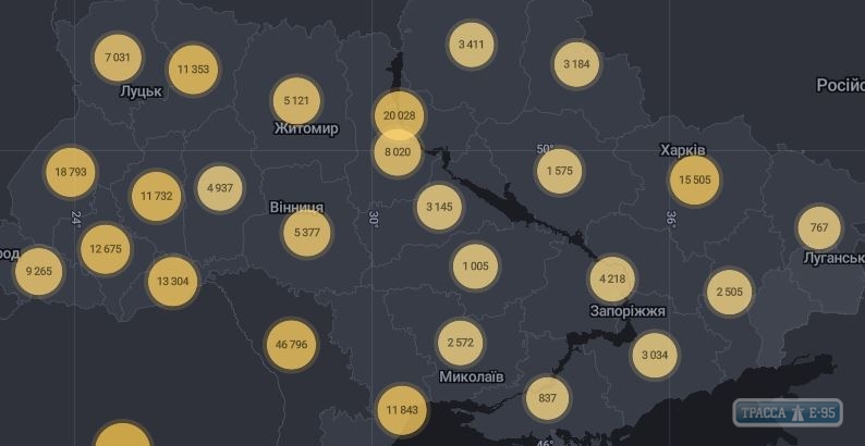 233 случая коронавируса выявлены за сутки в Одесской области