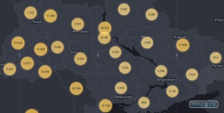287 случаев коронавируса выявлены за сутки в Одесской области