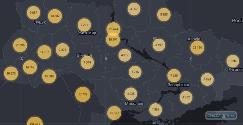 316 случаев коронавируса выявлены за сутки в Одесской области