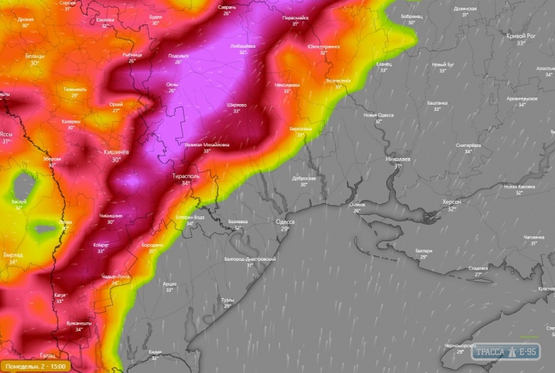 Ухудшение погодных условий ожидается В Одесской области