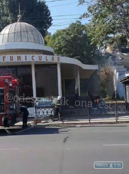 Потемкинская лестница горела в Одессе (видео)