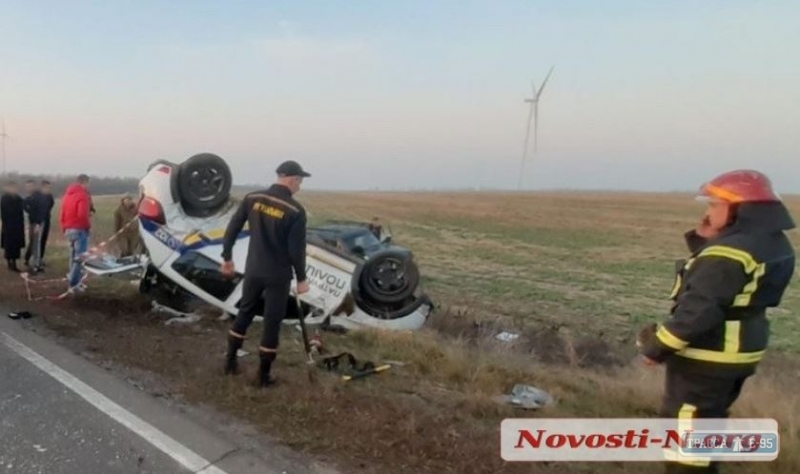 5 человек пострадали в аварии с участием полицейского автомобиля в Одесской области. Видео