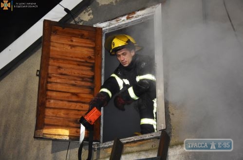 Жилой дом горел ночью в Одессе