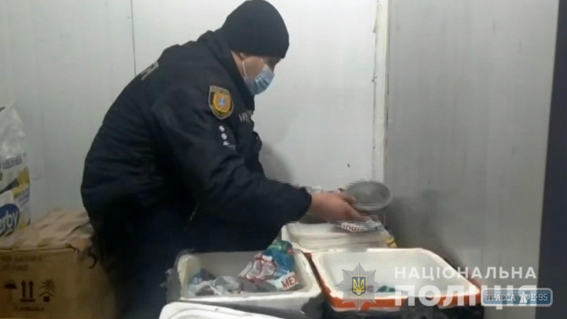 Полицейские изъяли в Одессе 300 килограммов икры осетровых и раков. Видео 