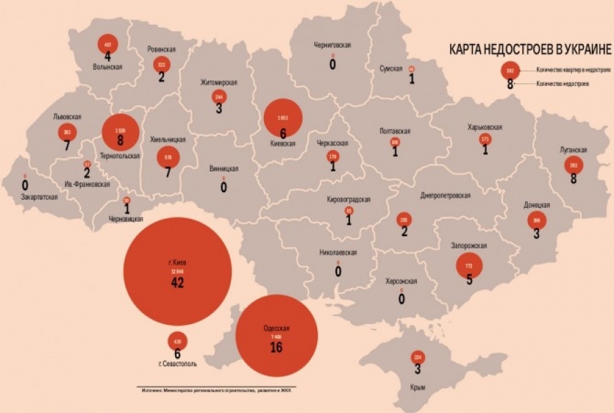 В Одессе самое большое количество недостроев в Украине