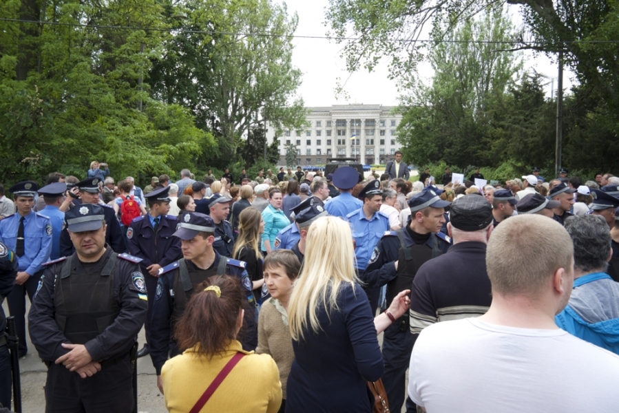 Около 70 пророссийских активистов собрались возле Куликова поля в Одессе (фото)