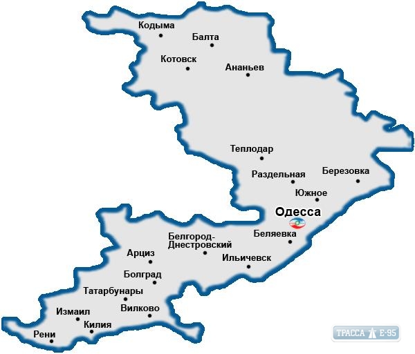 Карта одесской области подробная с городами и поселками