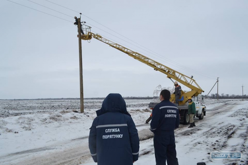 Населенные пункты Одесской области обесточены из-за непогоды