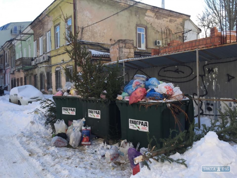 Коммунальные службы не успевают вывозить мусор со дворов одесситов (фото)