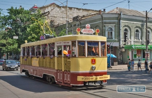 Ретротрамвай будет каждый день возить одесситов в Аркадию